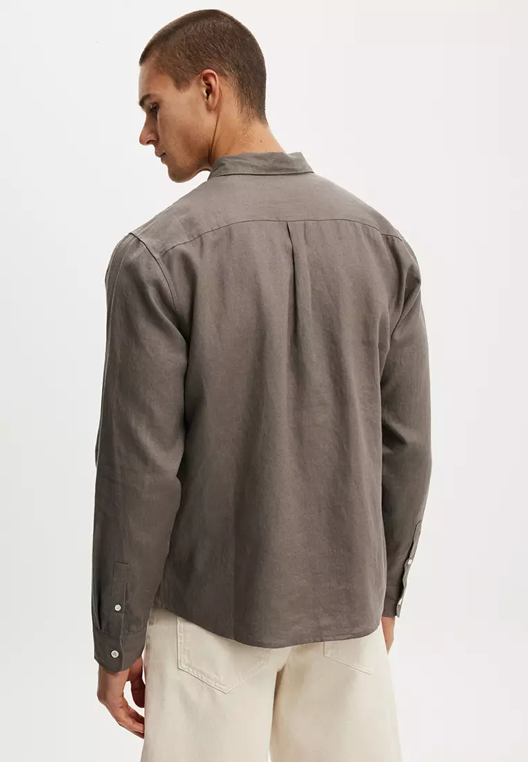 Relaxed Linen Long Sleeve Shirt