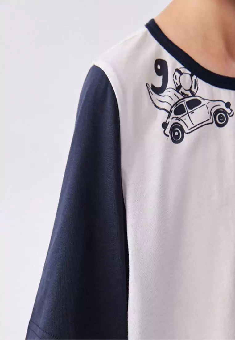 Color Collar Graphic Print Short Sleeve T-Shirt