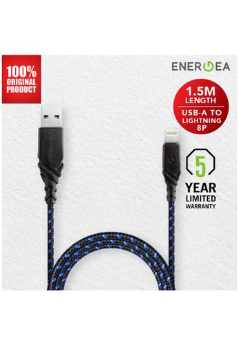 Energea blue Kabel Data USB-A to Lightning 1.5m - Duraglitz - Energea - Blue B1787ESB241691GS_1