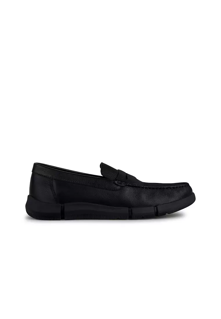 Geox mens black outlet loafers