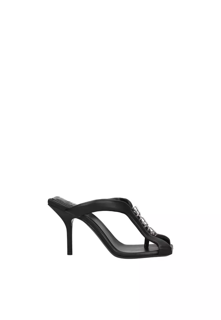 GIVENCHY Front Logo High Heel Leather Sandals 2025 Buy GIVENCHY
