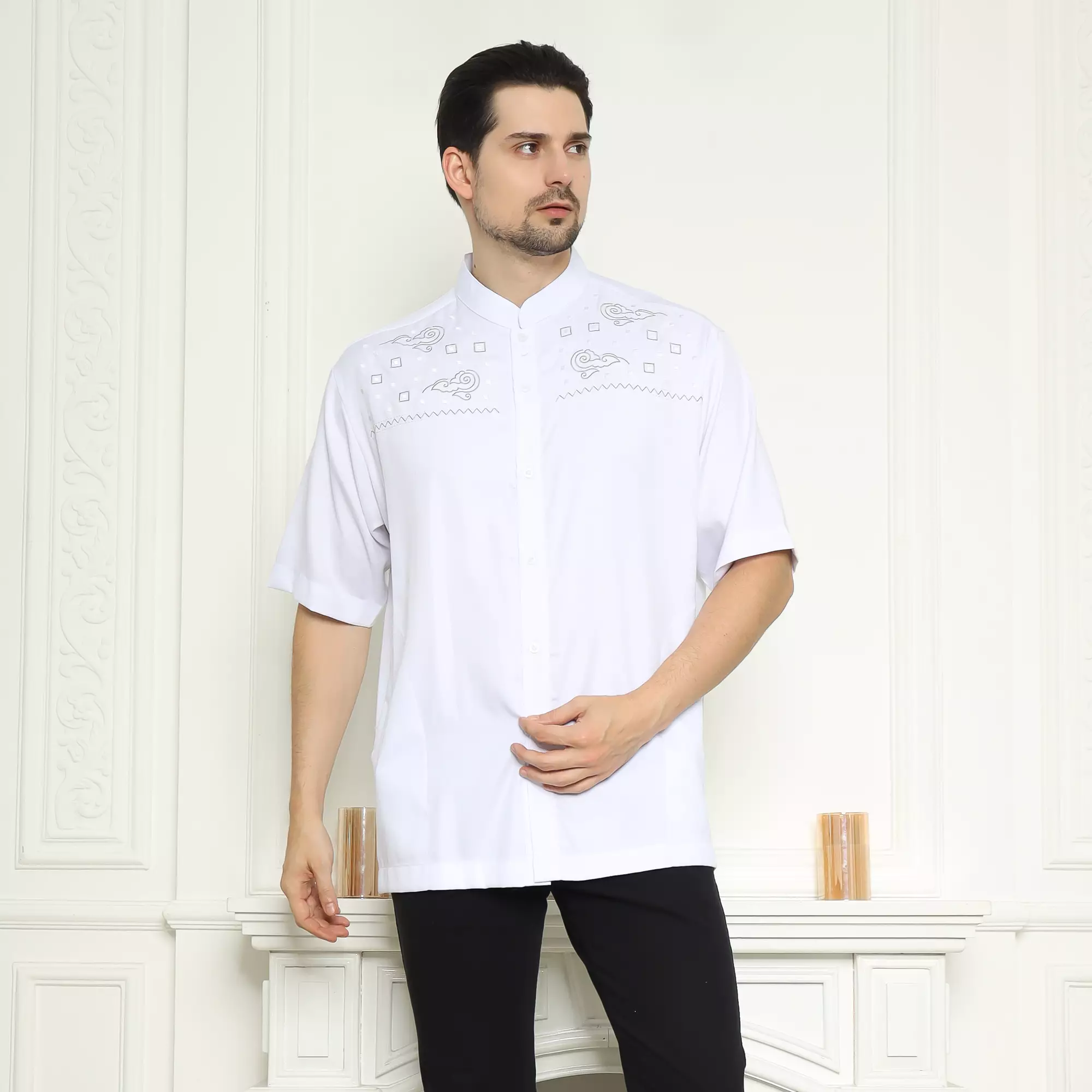 Baju Koko KK 42 White Lengan Pendek