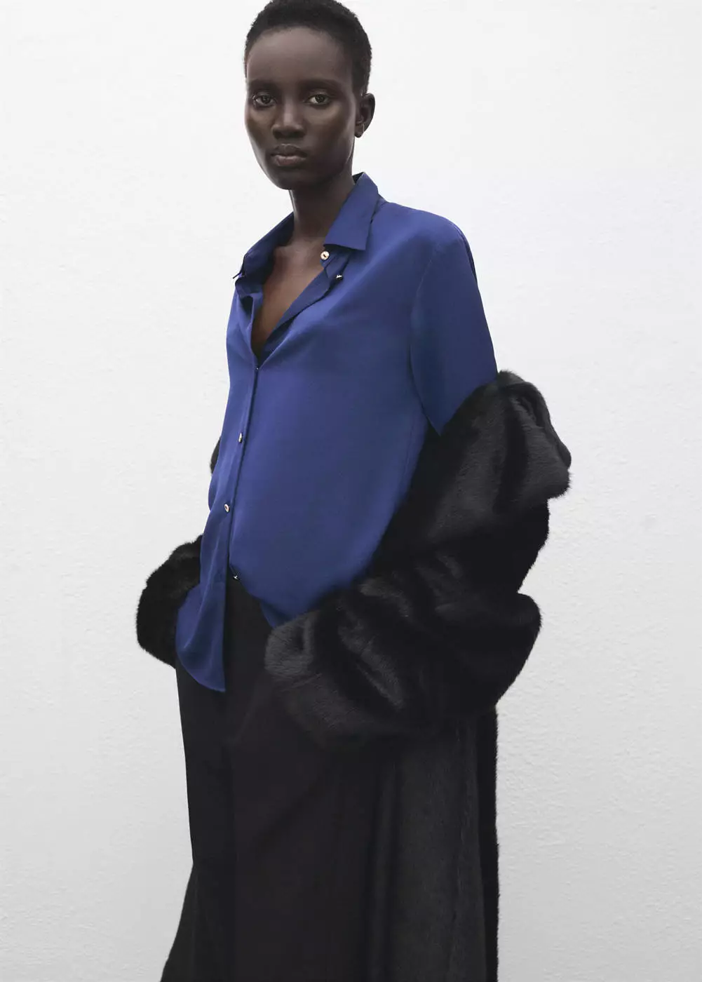 Kemeja flowy finishing satin