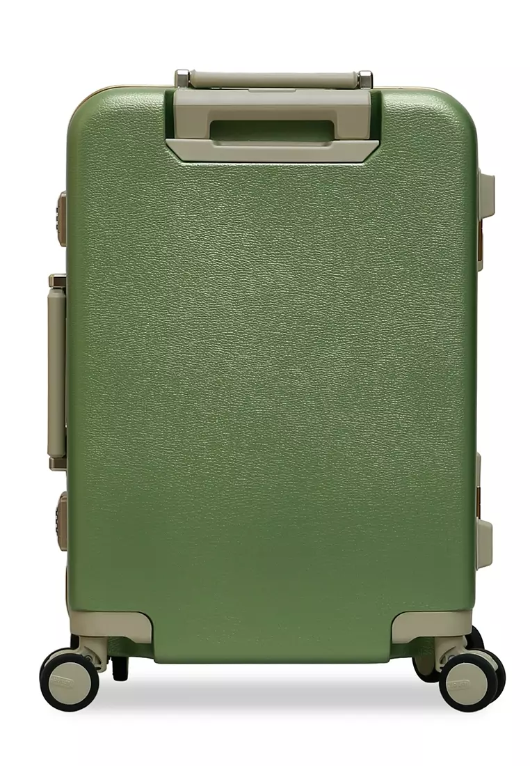 Carlton Tas Koper Alumunium Frame Size 20 Inch Travel Bag Unisex Large Compartment TSA Lock Material Polycarbonate ORIGINAL - Matcha