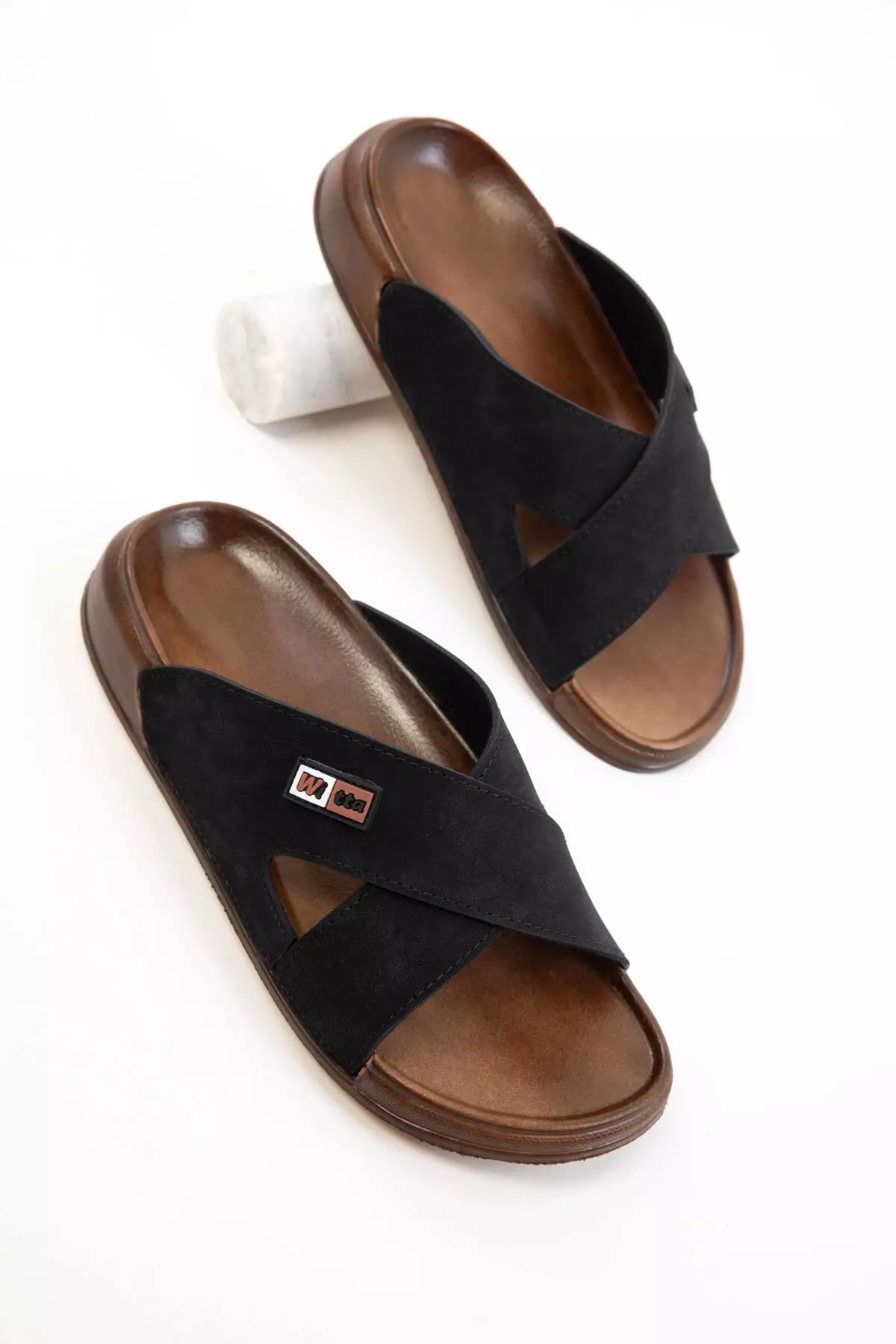 Black Men's Slippers 20706