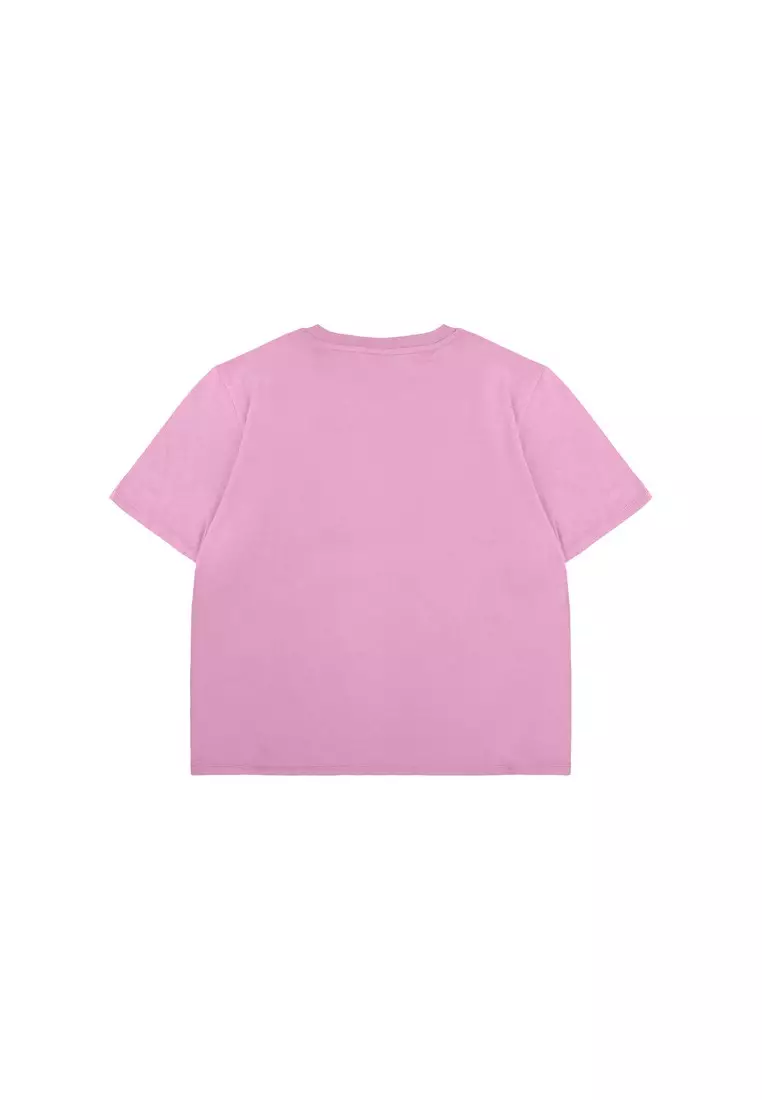 3Second Women's Basic T-Shirt Short Sleeve Regular Fit Cotton Logo Script 1 OL-C010925