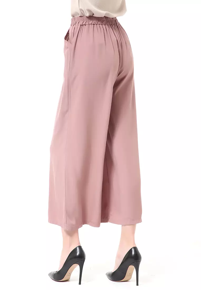 Stella Celana Panjang Casual Wanita Kulot Loose Pants Homewear Material Rayon ORIGINAL - Deep Milo