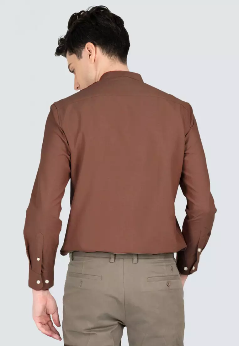 Polo Haus - Men’s Cotton Mix Signature Fit Mandarin Collar MBLSE002