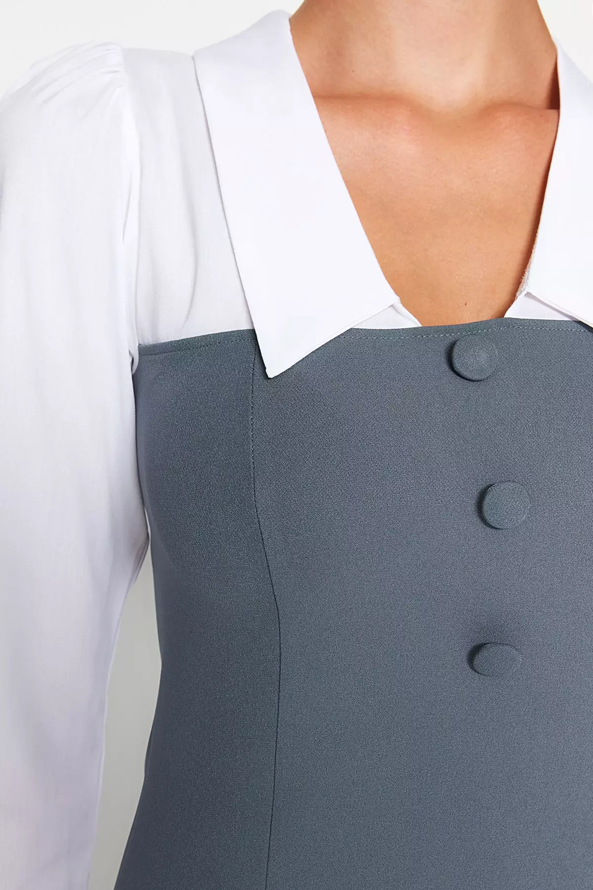 Combined Mini shirt Dress