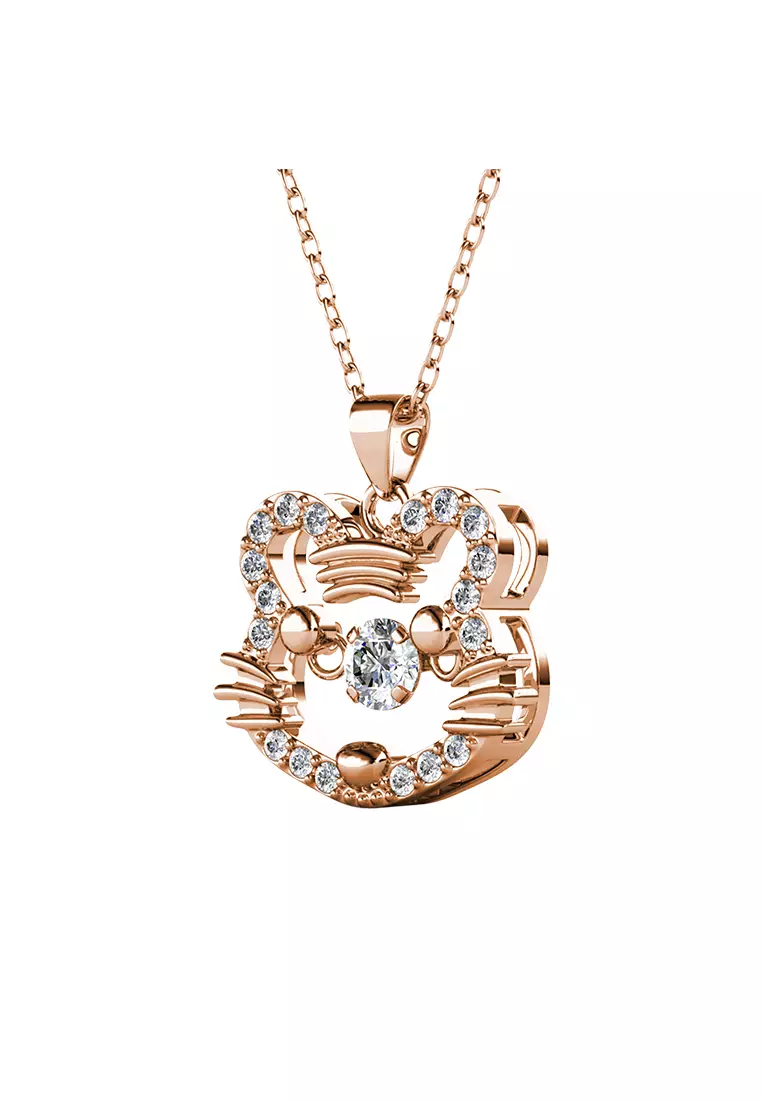 Dancing Shio Pendant Tiger ( Harimau ) RG - Kalung Crystal Swarovski by Her Jewellery