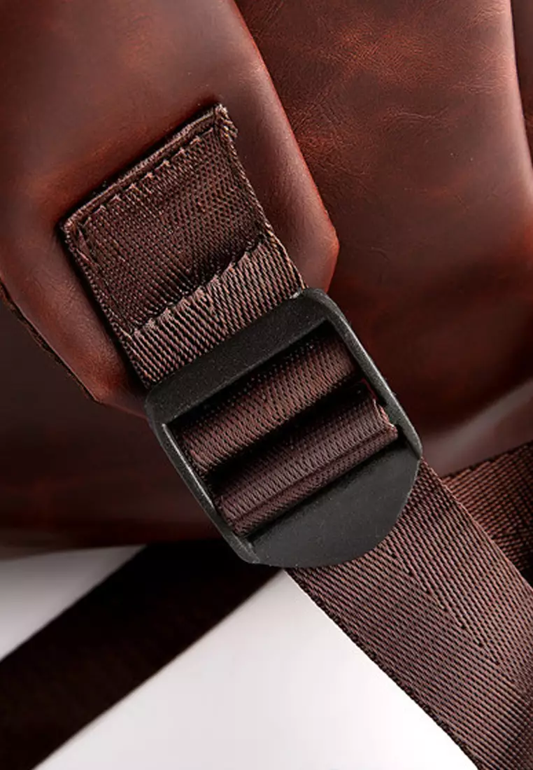 Vintage Faux Leather Backpack ET9381