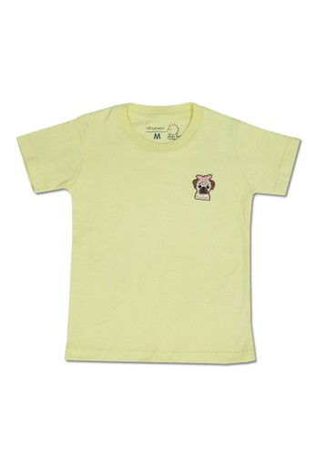 Pop Kidswear yellow Pop Kidswear Pug Yellow Adult tee ( Short Sleeves ) - Dog Squad Series 57F26AA37FD37EGS_1