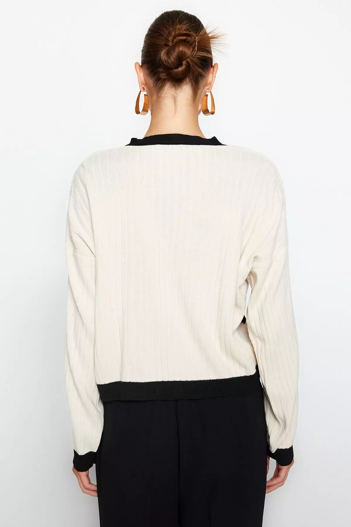 Color Block Knitwear Cardigan