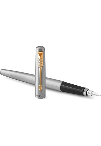 Parker silver Parker Jotter 2031020 Stainless Steel Gold Trim Fountain Pen 23F37HLE284BC3GS_1