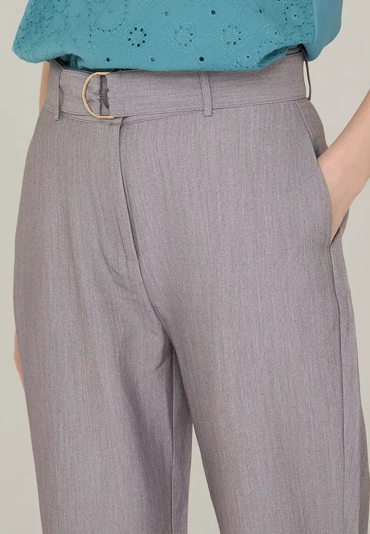 Callie Slim-Fit Pants with Adjustable Belt