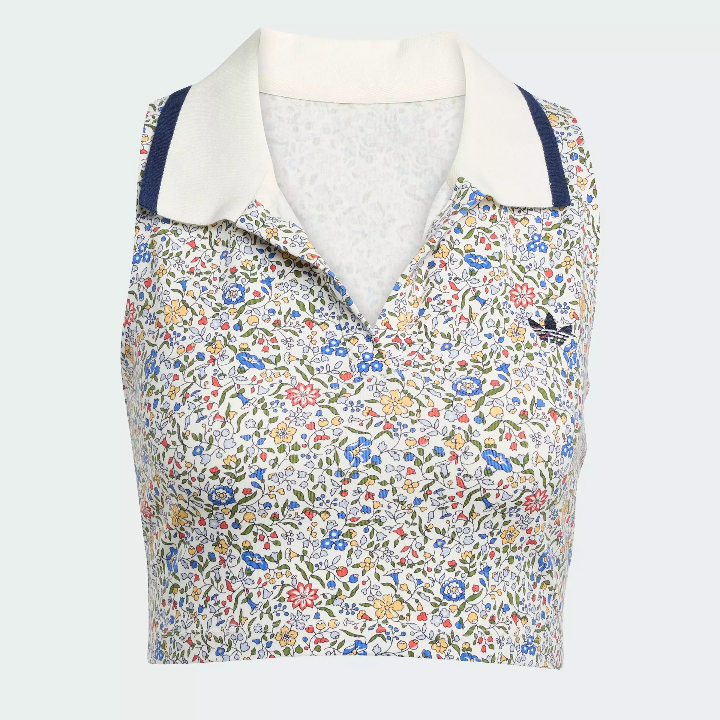 Lifestyle Originals x Liberty London Sleeveless Crop Polo Women White JW5194