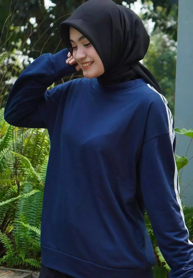 Reza Sporty Set - Setelan Training Olahraga [Navy - Hitam]