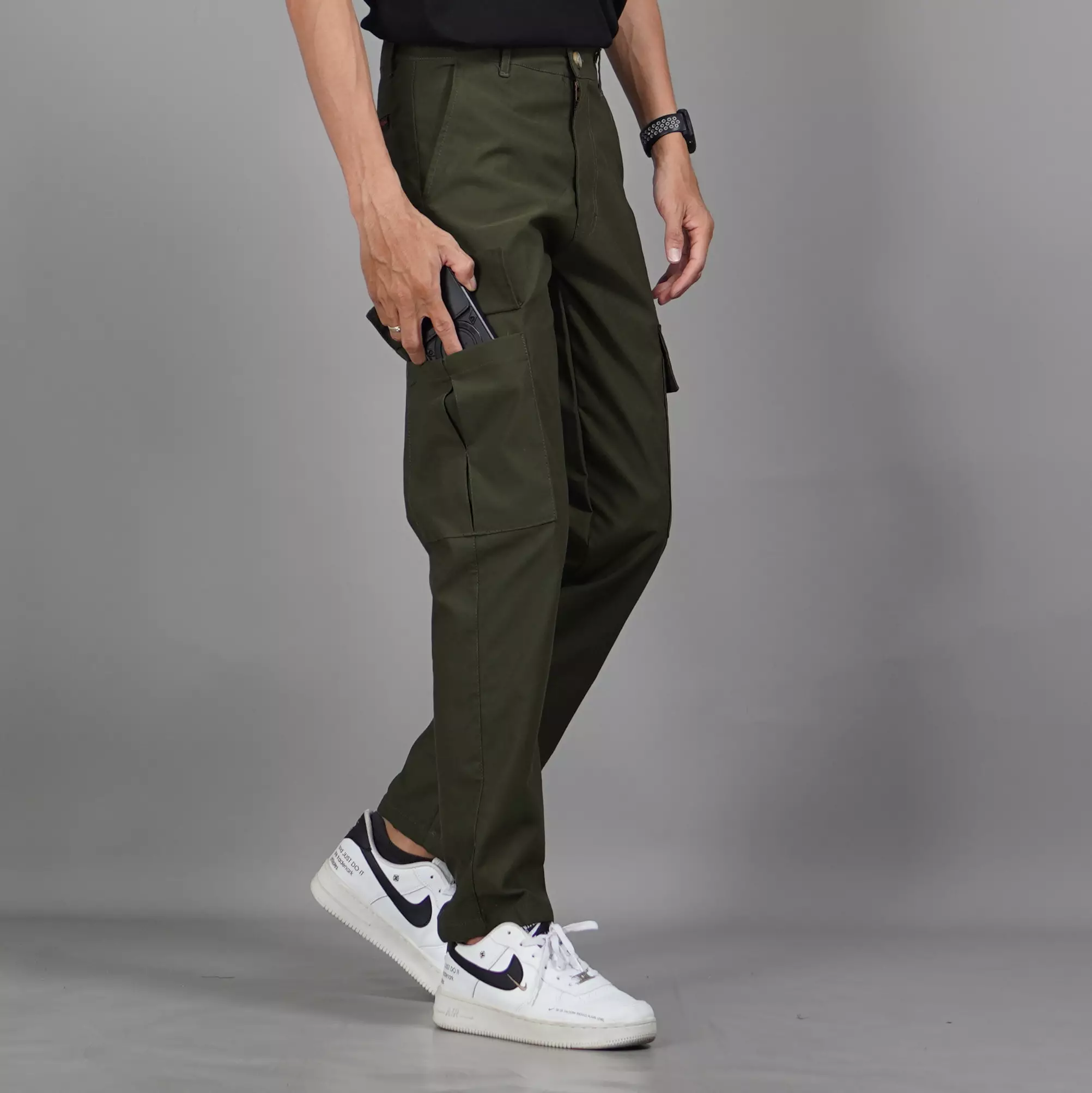RAYMOND Celana Cargo Pria Celana Taktikal Tactical Cargo Pants Pria - ARMY