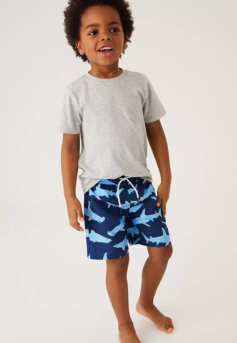 Shark Print Swim Shorts