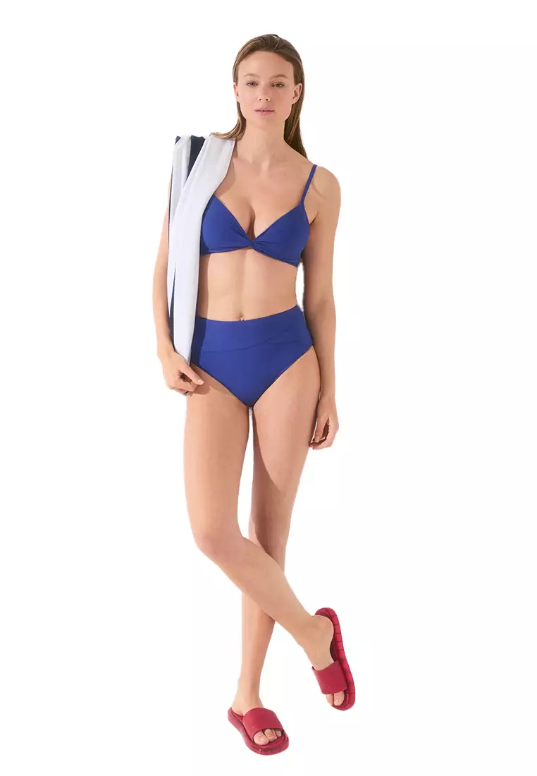 High-Waist Shaping Bikini Panty In Electric Blue