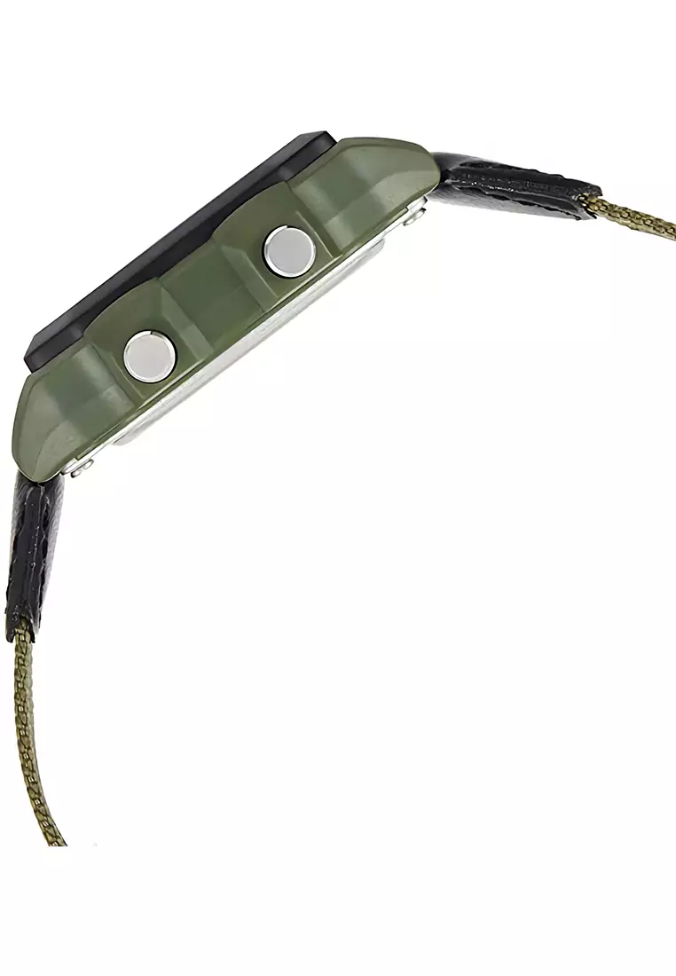 Casio - Jam Tangan Pria - Green - Canvas Strap - AE-1200WHB-3BVDF