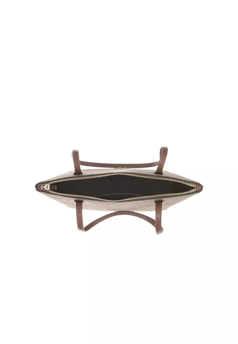 Fiona 24 女士單肩包棕黃色拼棕色CBT18