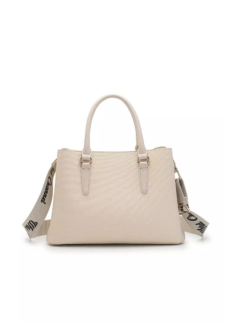Women's Top Handle Bag / Sling Bag / Crossbody Bag - Beige