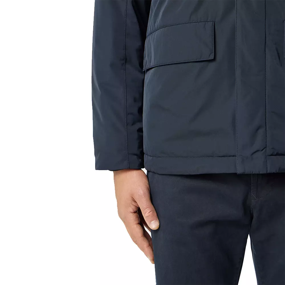 4100049 Micro Twill Padded Jacket Navy Blue