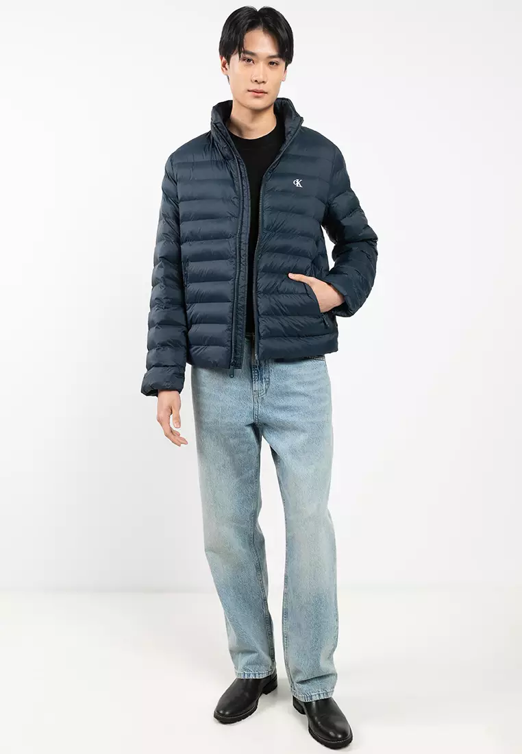 Nylon Lightweight Hooded Puffer Jacket