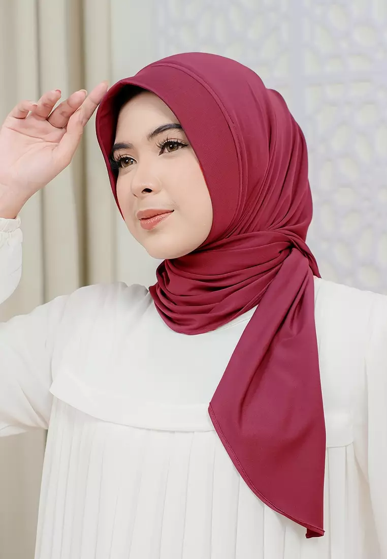 HIJAB INSTAN SOFTPAD AMEENA - FLAMINGGO