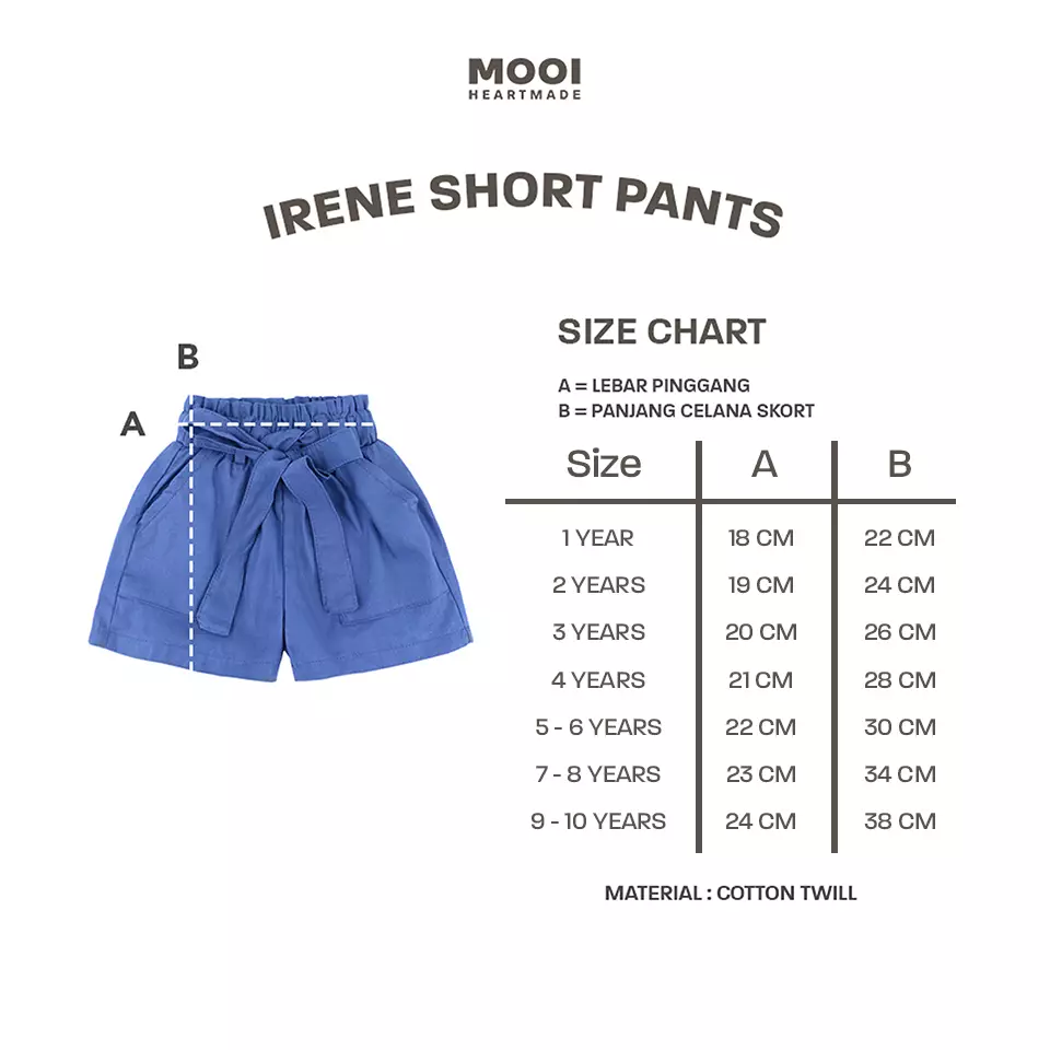 Mooi Celana Pendek Anak Perempuan Irene Short Pants - Black