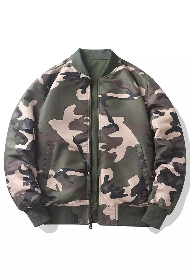 Trendyshop MA-1 Air Force Military Camouflage Reversible Jacket