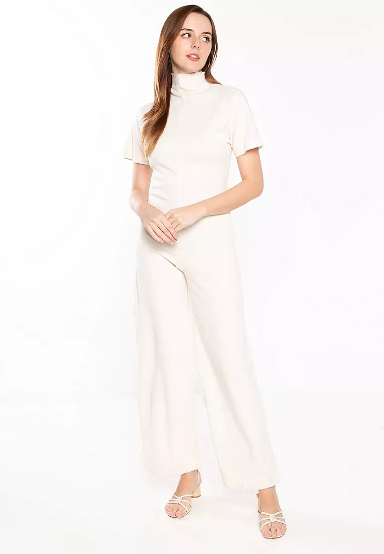 ZARA Stand Collar Wide-Leg Jumpsuit 2025 | Buy ZARA Online