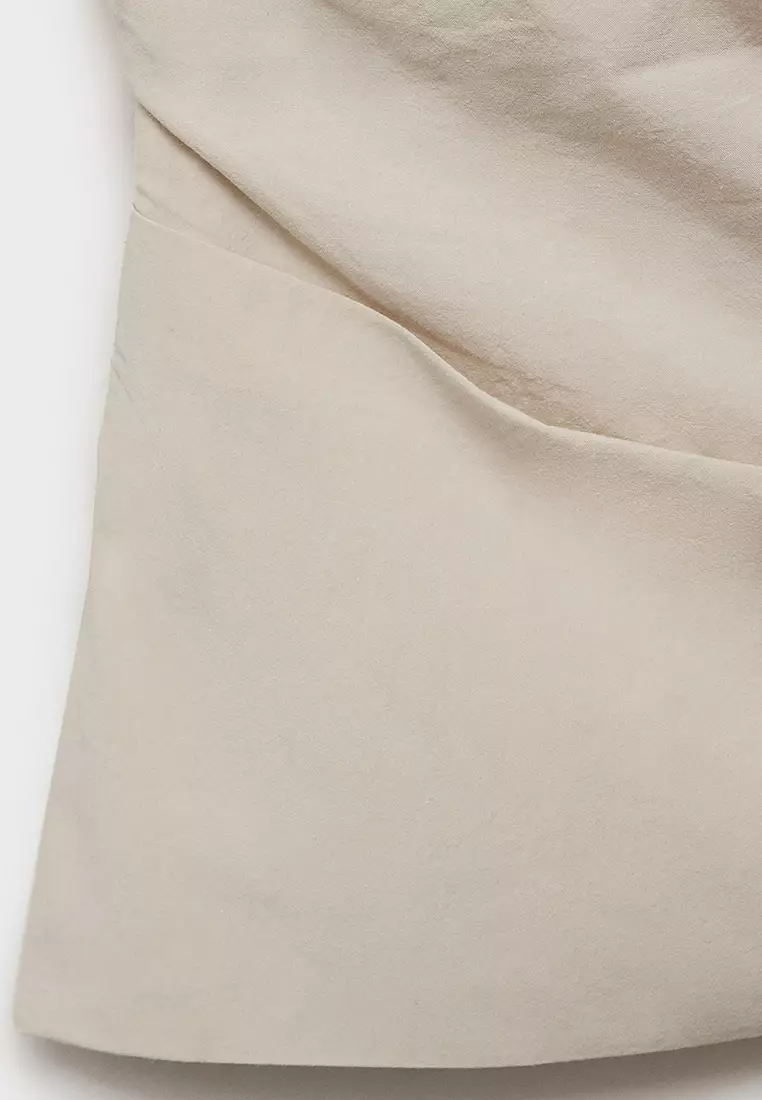 Asymmetrical Strapless Top