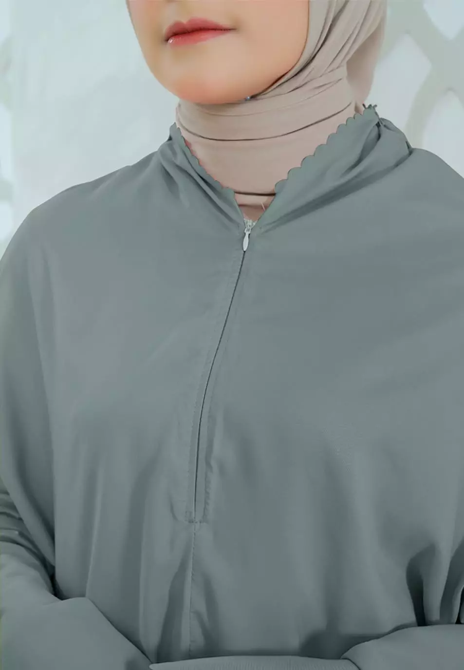 Zelena - Mukena Basic Sabira Lasercut 2in1 Prayer Set - Dewasa