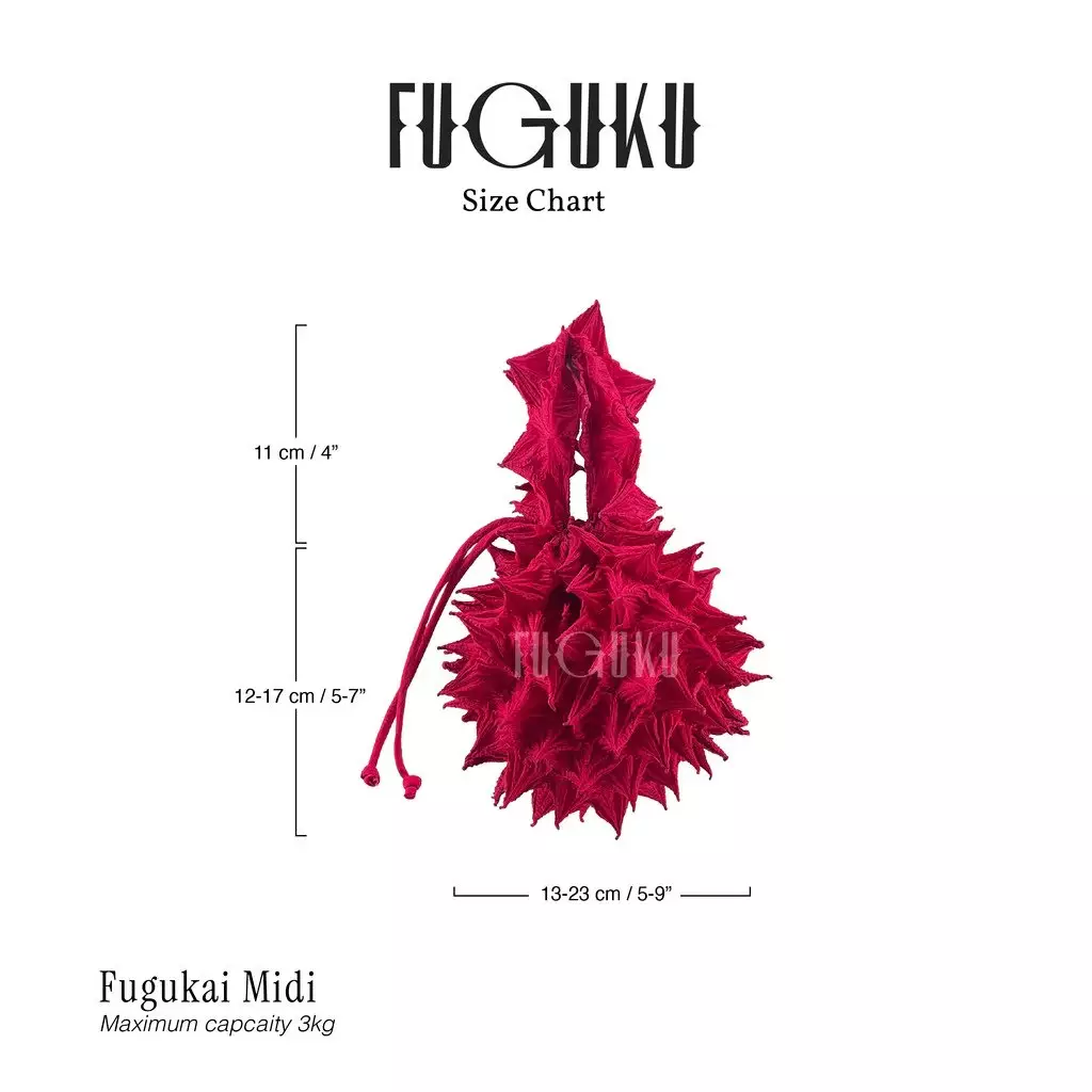 FUGUKU HAND BAG - FUGUKAI MIDI  - TANGERINE Warna TANGERINE