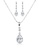 SO SEOUL silver Callista Teardrop Diamond Simulant Hoop Earrings and Necklace Set D19CFACDBA2082GS_1