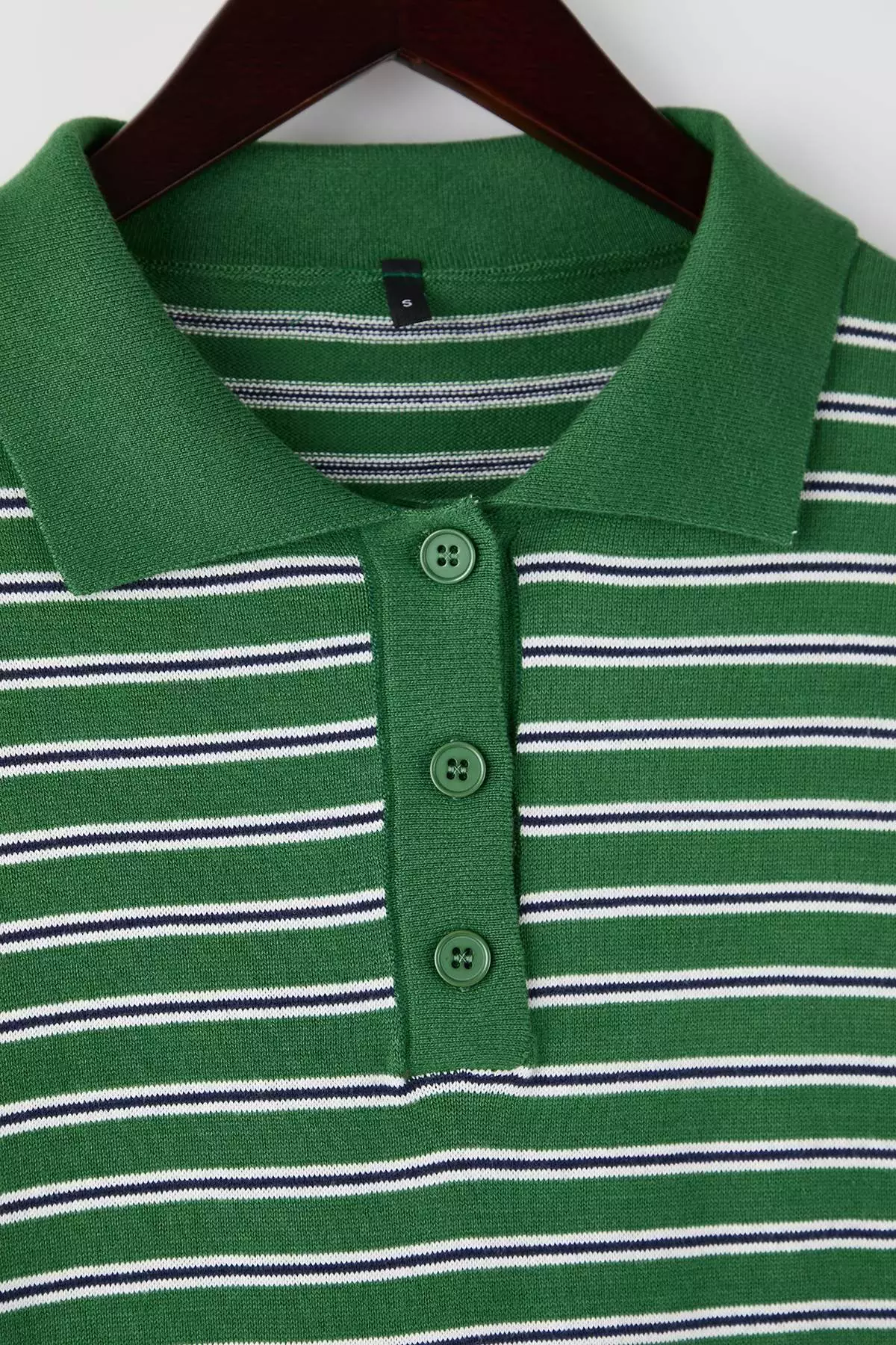 Wardrobe Essentials Green Premium Yarn/Custom Yarn Wide Fit Striped Knitwear Sweater Twoaw26Kz195