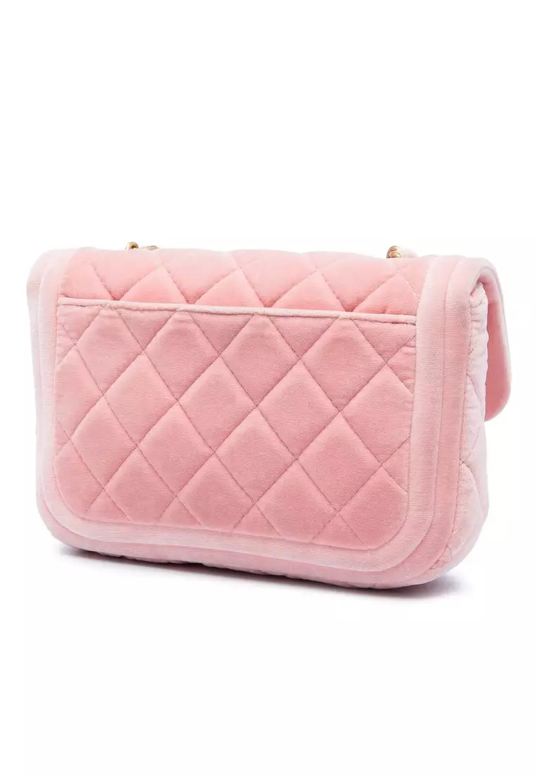Pre-Loved Chanel Mini Quilted Velvet Double Frame Flap