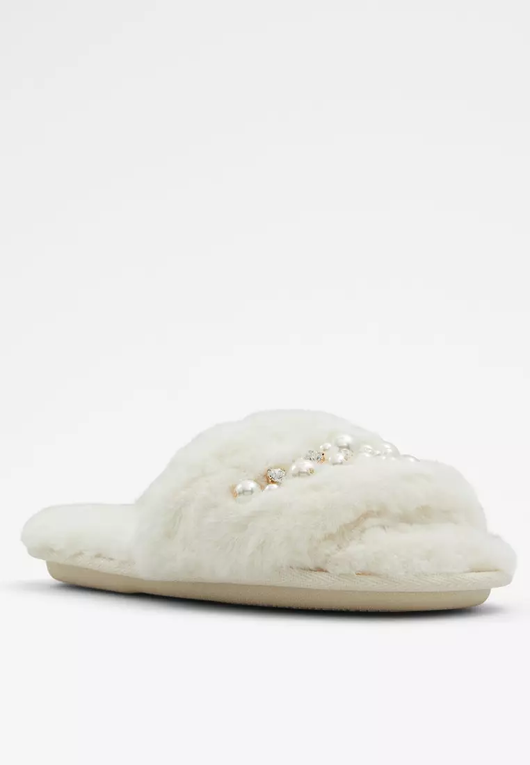 Aldo store fluffy slides