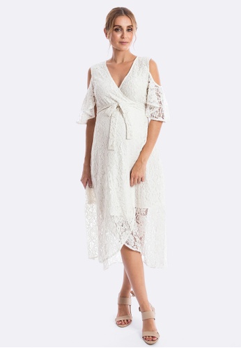 Buy Maive Bo Aria Lace Maternity Dress In White Zalora Hk