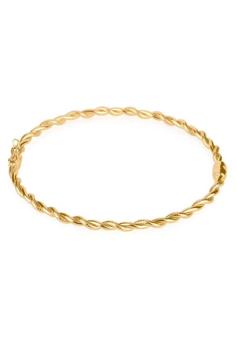 Gold rope bangle store bracelet