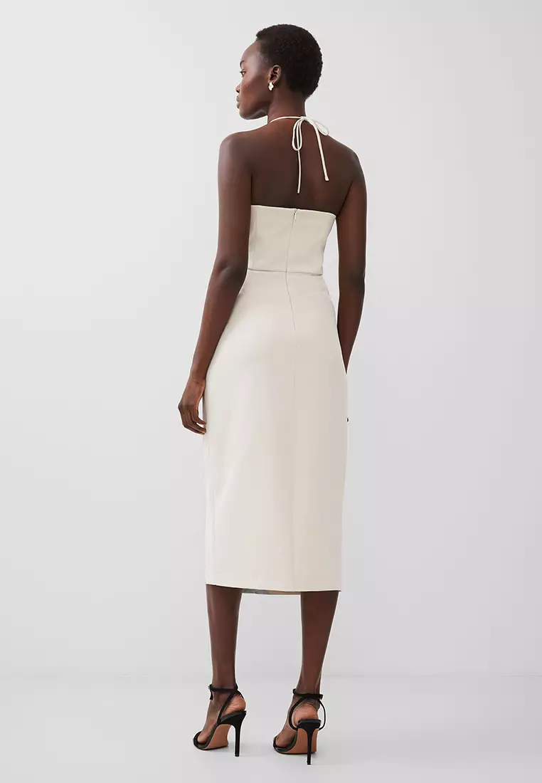 ECHO CREPE HALTER DRESS