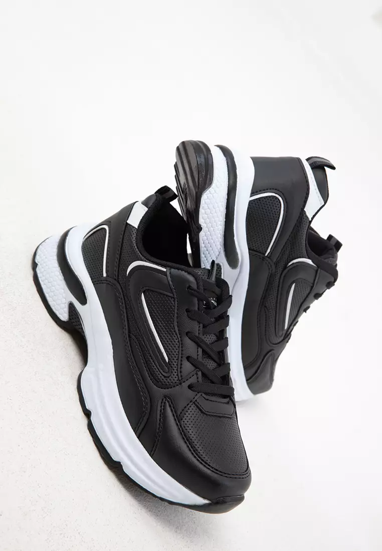 Black-White-C Women's Sneakers 18802