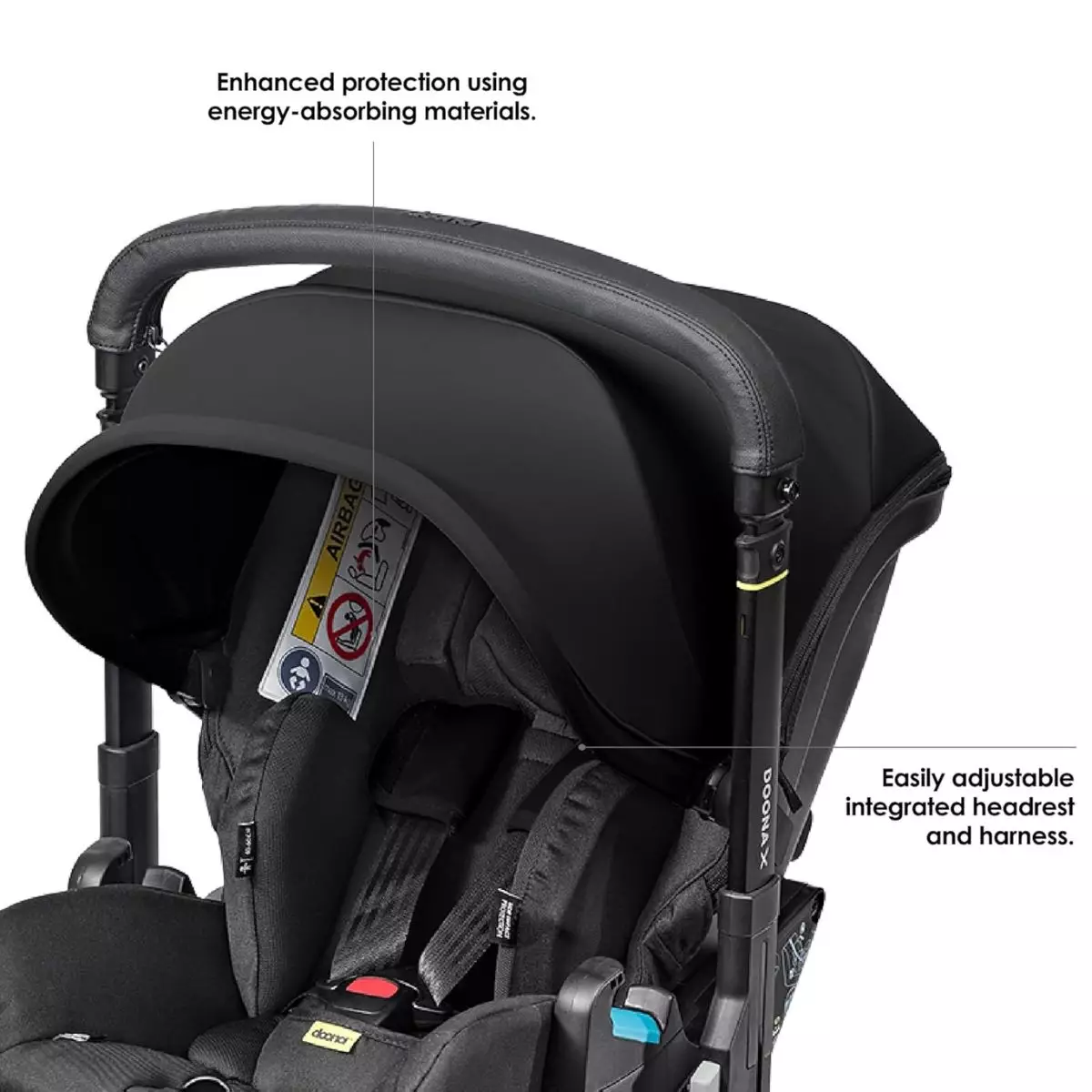 Doona X 2 In1 Car Seat & Stroller Nitro Black - Kereta Dorong Bayi