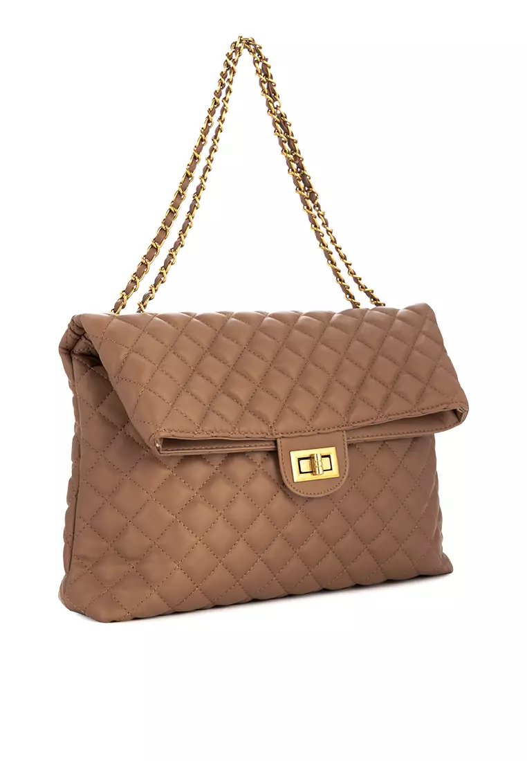 Herma Bag Large Capacity Soft Quilted Chain Shoulder Messenger Bag For Women