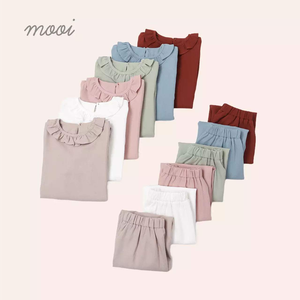 Mooi Setelan Anak Perempuan Raya Collection Rayya Tunik Set V1 - White