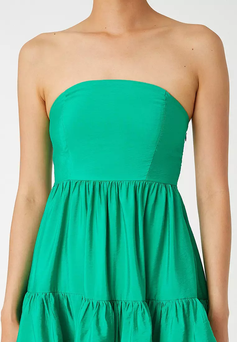 Strapless Layered Mini Dress