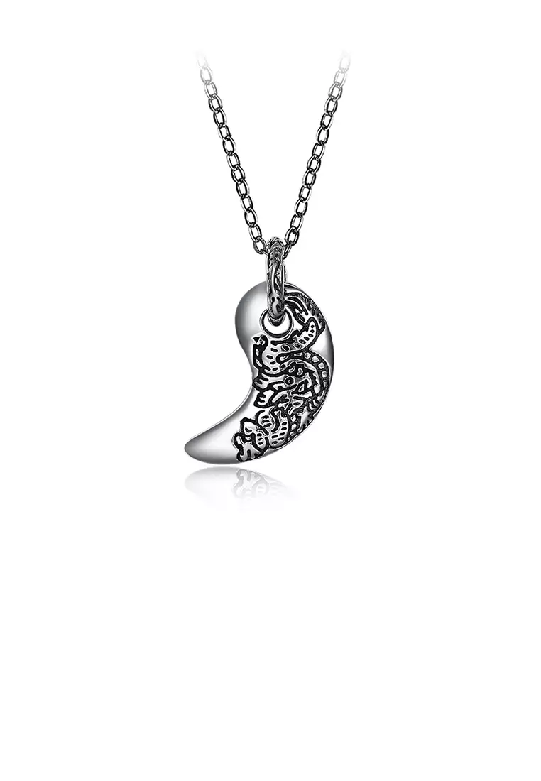 White crescent hotsell necklace