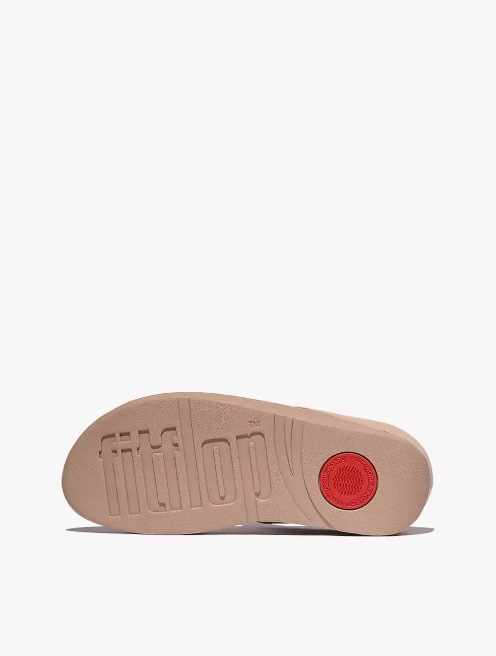 Fitflop Fino Crystal-Chain Leather Toe-Post Sandals - Classic Beige